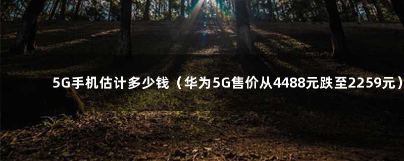 5G手机估计多少钱（华为5G售价从4488元跌至2259元）